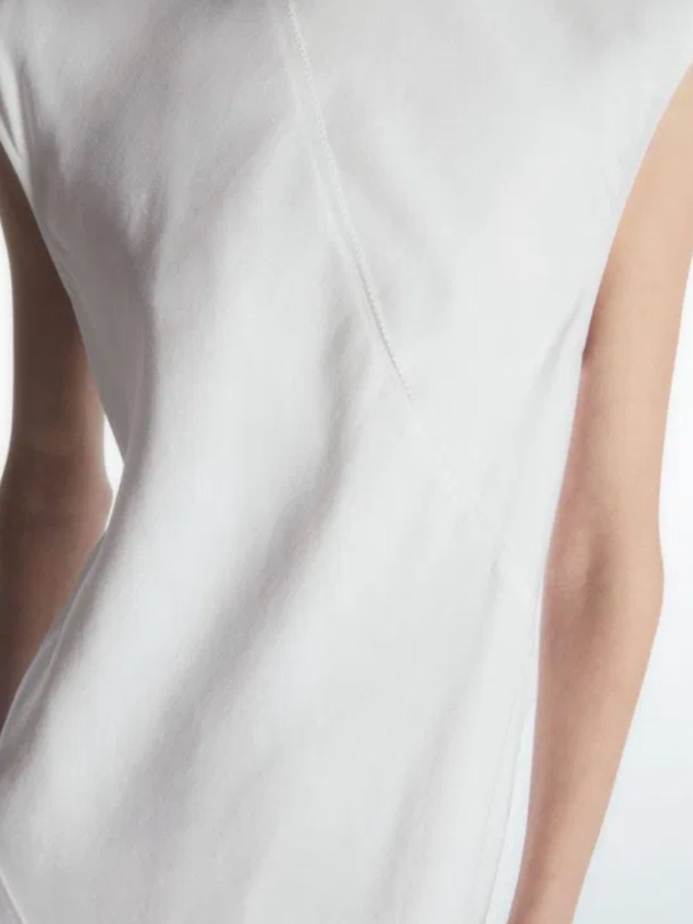COS draped asymmetrical midi dress - Picture 2 of 4